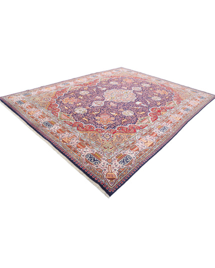 Kashmar 9' 8" X 12' 7" Hand Knotted Wool Rug 9' 8" X 12' 7" (295 X 383) / Blue / Wool