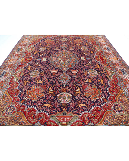 Kashmar 9' 8" X 12' 7" Hand Knotted Wool Rug 9' 8" X 12' 7" (295 X 383) / Blue / Wool