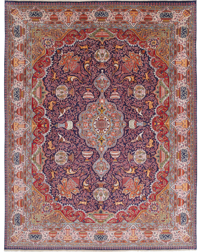 Kashmar 9' 8" X 12' 7" Hand Knotted Wool Rug 9' 8" X 12' 7" (295 X 383) / Blue / Wool