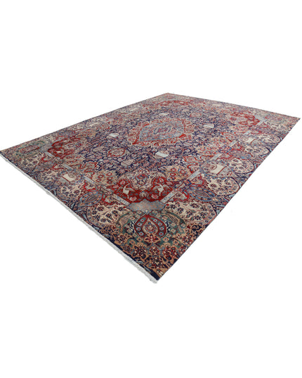 Kashmar 9' 6" X 12' 7" Hand Knotted Wool Rug 9' 6" X 12' 7" (290 X 383) / Blue / Wool