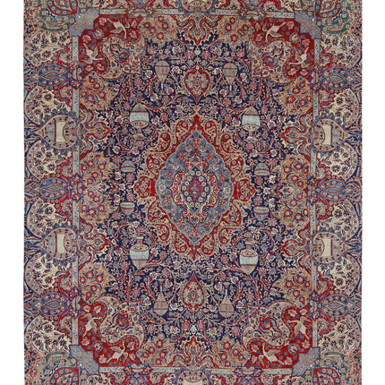 Kashmar 9' 6" X 12' 7" Hand Knotted Wool Rug 9' 6" X 12' 7" (290 X 383) / Blue / Wool