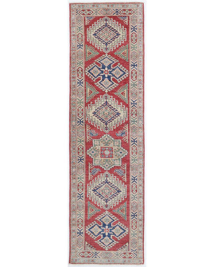 Kazak 2' 3" X 8' 6" Hand Knotted Wool Rug 2' 3" X 8' 6" (69 X 259) / Red / Wool