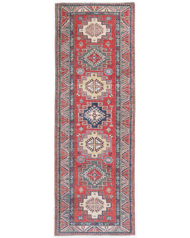 Kazak 2' 7" X 7' 9" Hand Knotted Wool Rug 2' 7" X 7' 9" (79 X 236) / Red / Wool
