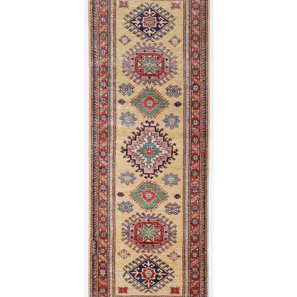 Kazak 2' 4" X 6' 8" Hand Knotted Wool Rug 2' 4" X 6' 8" (71 X 203) / Gold / Wool