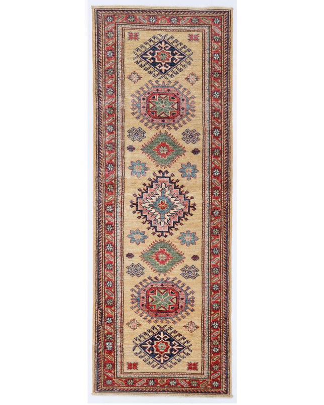 Kazak 2' 4" X 6' 8" Hand Knotted Wool Rug 2' 4" X 6' 8" (71 X 203) / Gold / Wool