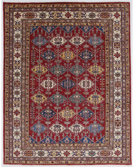 Kazak 5' 8" X 7' 5" Hand Knotted Wool Rug 5' 8" X 7' 5" (173 X 226) / Red / Wool