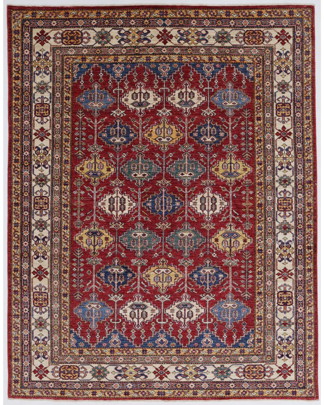 Kazak 5' 8" X 7' 5" Hand Knotted Wool Rug 5' 8" X 7' 5" (173 X 226) / Red / Wool