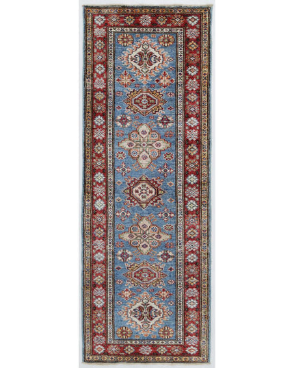 Kazak 2' 0" X 5' 8" Hand Knotted Wool Rug 2' 0" X 5' 8" (61 X 173) / Blue / Wool