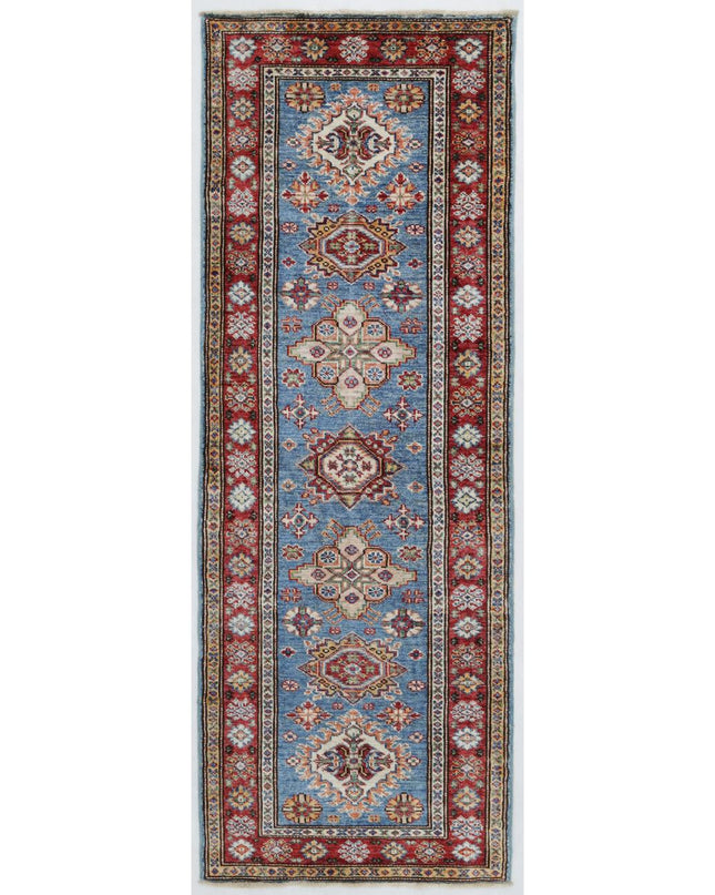 Kazak 2' 0" X 5' 8" Hand Knotted Wool Rug 2' 0" X 5' 8" (61 X 173) / Blue / Wool