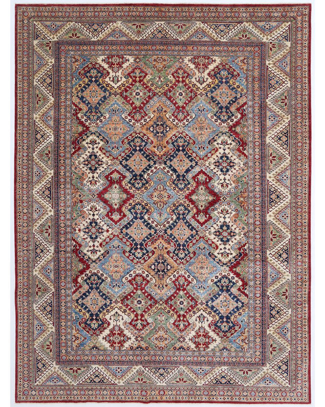 Kazak 8' 10" X 11' 10" Hand Knotted Wool Rug 8' 10" X 11' 10" (269 X 361) / Red / Wool