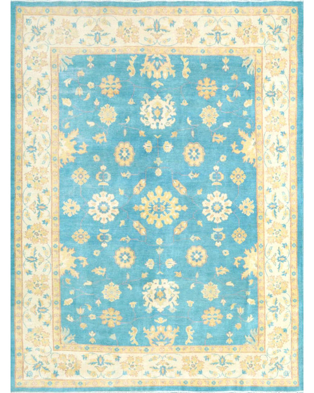 Kazak 8' 11" X 11' 9" Hand Knotted Wool Rug 8' 11" X 11' 9" (272 X 358) / Blue / Wool