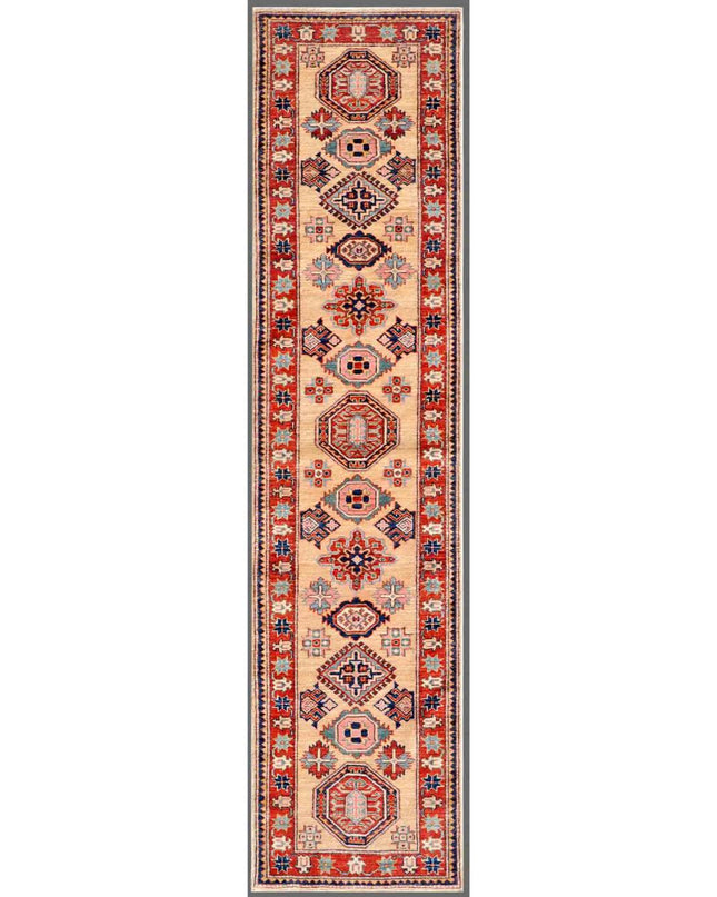 Kazak 2' 3" X 9' 8" Hand Knotted Wool Rug 2' 3" X 9' 8" (69 X 295) / Ivory / Wool