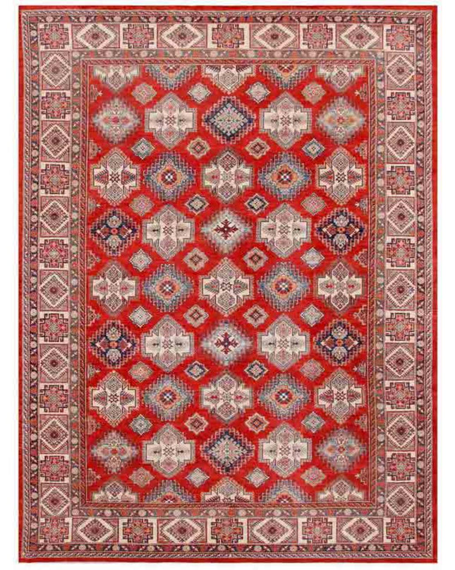 Kazak 12' 1" X 15' 11" Hand Knotted Wool Rug 12' 1" X 15' 11" (368 X 485) / Red / Wool