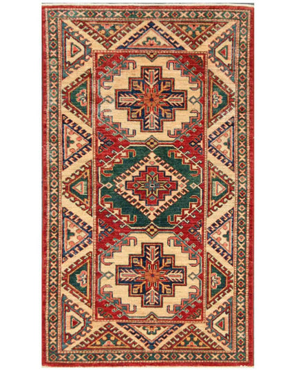 Kazak 2' 11" X 4' 11" Hand Knotted Wool Rug 2' 11" X 4' 11" (89 X 150) / Red / Wool
