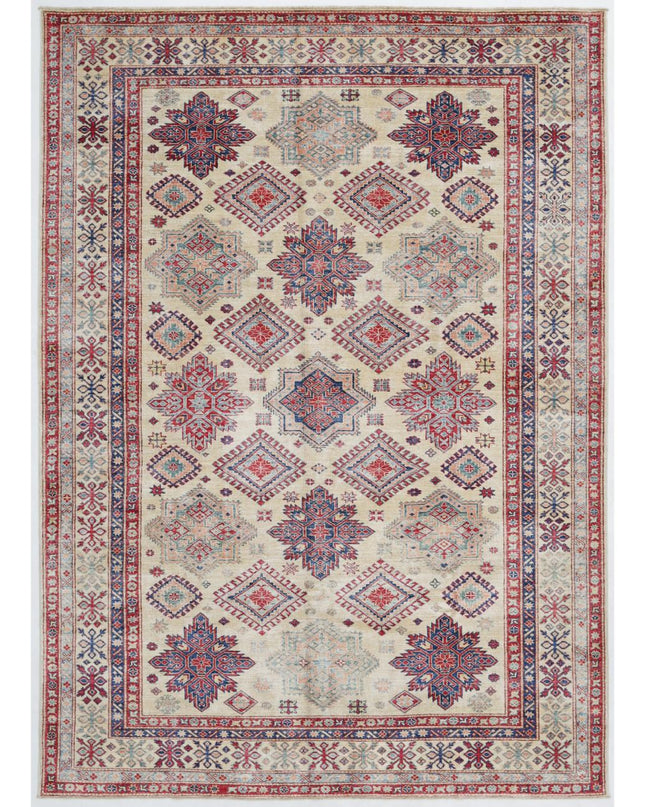 Kazak 6' 9" X 9' 5" Hand Knotted Wool Rug 6' 9" X 9' 5" (206 X 287) / Ivory / Wool