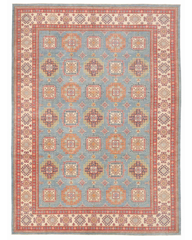 Kazak 12' 6" X 17' 2" Hand Knotted Wool Rug 12' 6" X 17' 2" (381 X 523) / Blue / Wool