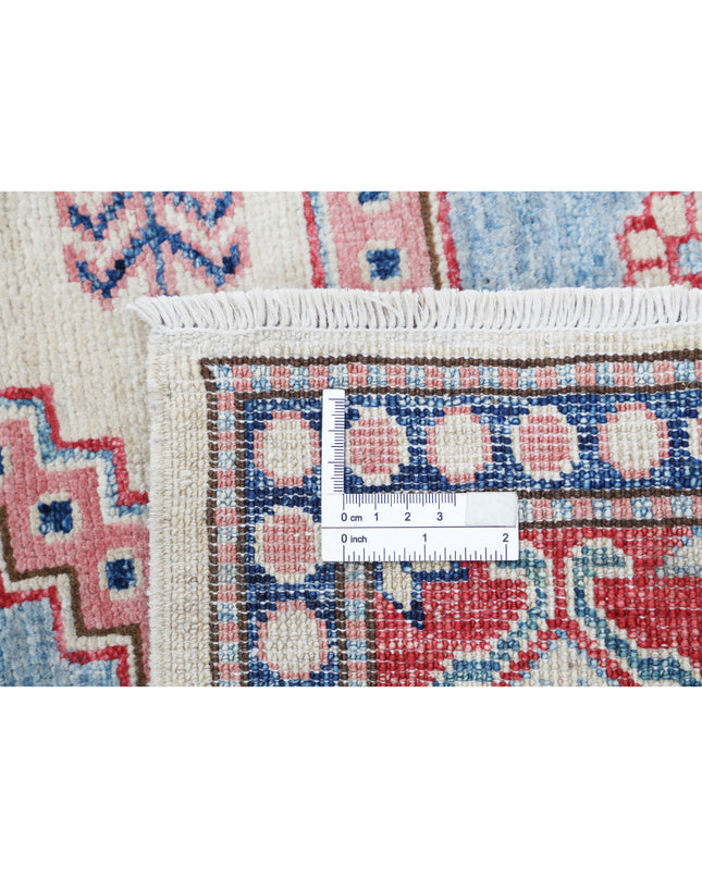 Kazak 5' 1" X 6' 9" Hand Knotted Wool Rug 5' 1" X 6' 9" (155 X 206) / Teal / Wool