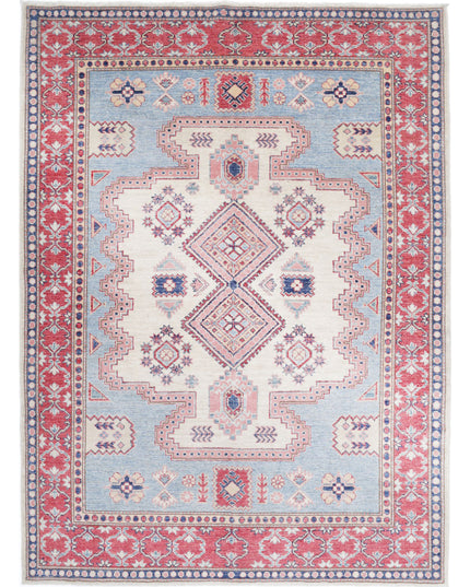 Kazak 5' 1" X 6' 9" Hand Knotted Wool Rug 5' 1" X 6' 9" (155 X 206) / Teal / Wool