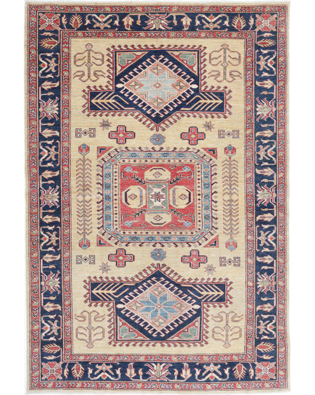 Kazak 5' 7" X 8' 4" Hand Knotted Wool Rug 5' 7" X 8' 4" (170 X 254) / Gold / Wool