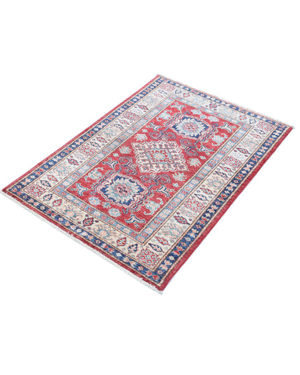 Kazak 2' 8" X 3' 10" Hand Knotted Wool Rug 2' 8" X 3' 10" (81 X 117) / Red / Wool