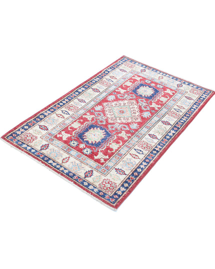 Kazak 2' 8" X 4' 2" Hand Knotted Wool Rug 2' 8" X 4' 2" (81 X 127) / Red / Wool