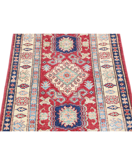 Kazak 2' 8" X 4' 2" Hand Knotted Wool Rug 2' 8" X 4' 2" (81 X 127) / Red / Wool