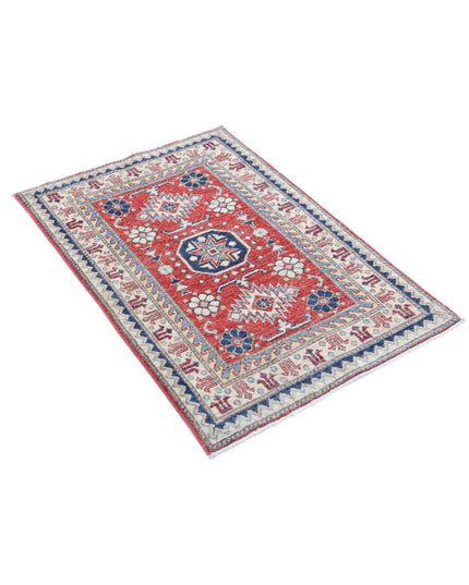Kazak 2' 7" X 3' 9" Hand Knotted Wool Rug 2' 7" X 3' 9" (79 X 114) / Red / Wool