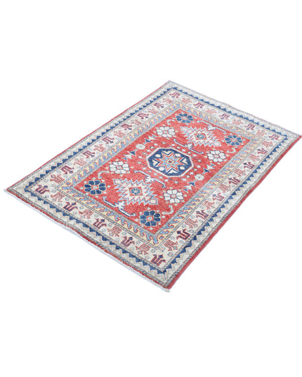 Kazak 2' 7" X 3' 9" Hand Knotted Wool Rug 2' 7" X 3' 9" (79 X 114) / Red / Wool