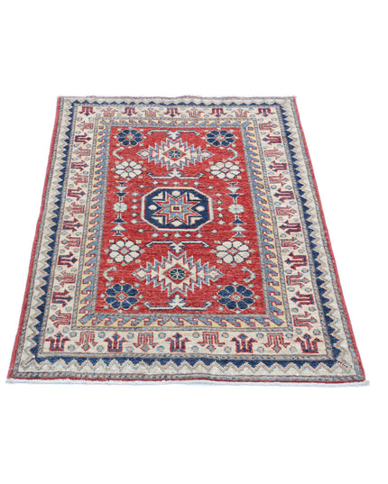 Kazak 2' 7" X 3' 9" Hand Knotted Wool Rug 2' 7" X 3' 9" (79 X 114) / Red / Wool
