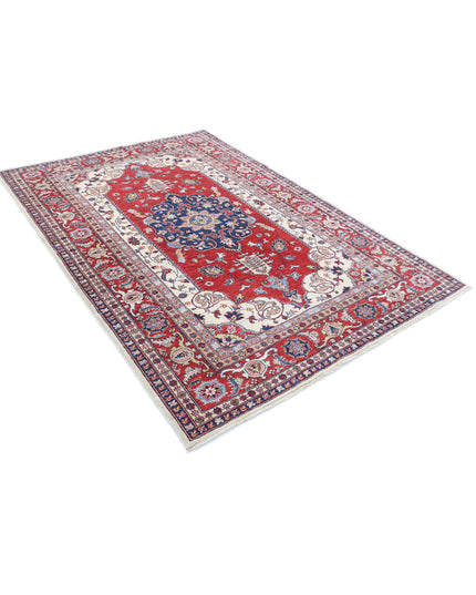 Kazak 5' 7" X 7' 11" Hand Knotted Wool Rug 5' 7" X 7' 11" (170 X 241) / Blue / Wool