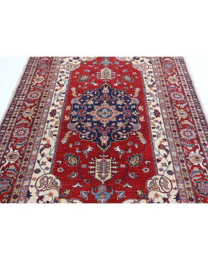 Kazak 5' 7" X 7' 11" Hand Knotted Wool Rug 5' 7" X 7' 11" (170 X 241) / Blue / Wool