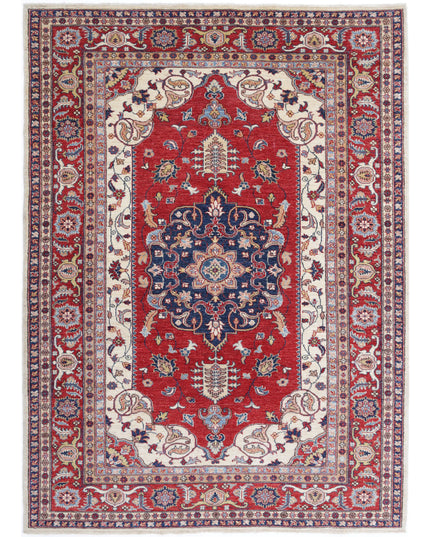 Kazak 5' 7" X 7' 11" Hand Knotted Wool Rug 5' 7" X 7' 11" (170 X 241) / Blue / Wool