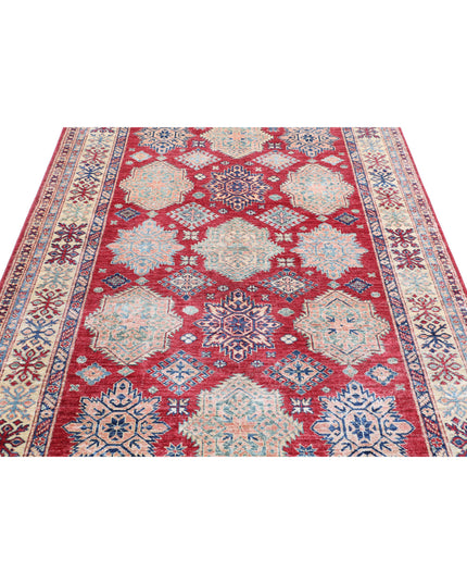 Kazak 5' 3" X 7' 6" Hand Knotted Wool Rug 5' 3" X 7' 6" (160 X 229) / Red / Wool