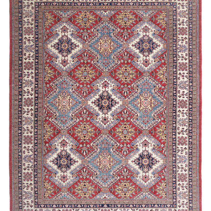 Kazak 8' 2" X 10' 8" Hand Knotted Wool Rug 8' 2" X 10' 8" (249 X 325) / Red / Wool
