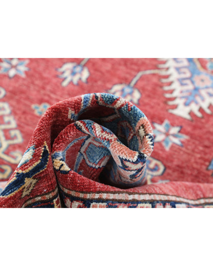 Kazak 6' 7" X 9' 8" Hand Knotted Wool Rug 6' 7" X 9' 8" (201 X 295) / Red / Wool