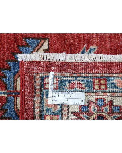 Kazak 6' 7" X 9' 8" Hand Knotted Wool Rug 6' 7" X 9' 8" (201 X 295) / Red / Wool