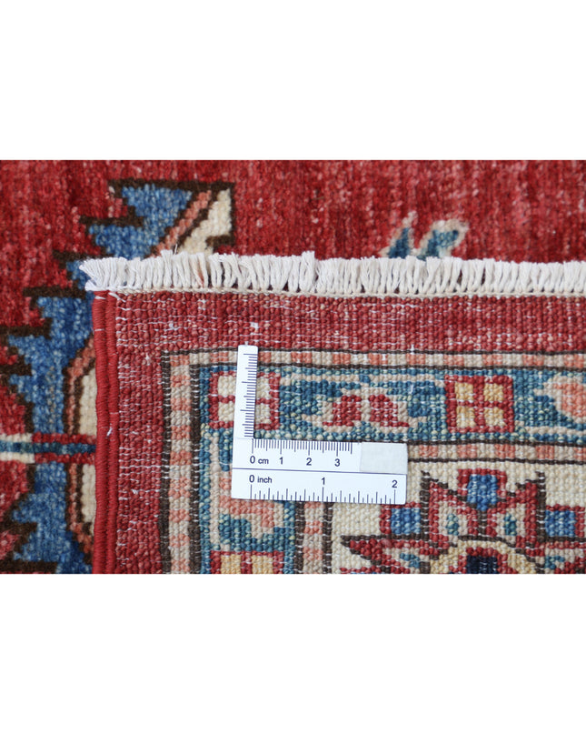 Kazak 6' 7" X 9' 8" Hand Knotted Wool Rug 6' 7" X 9' 8" (201 X 295) / Red / Wool