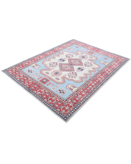 Kazak 5' 1" X 6' 9" Hand Knotted Wool Rug 5' 1" X 6' 9" (155 X 206) / Blue / Wool