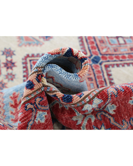 Kazak 5' 1" X 6' 9" Hand Knotted Wool Rug 5' 1" X 6' 9" (155 X 206) / Blue / Wool