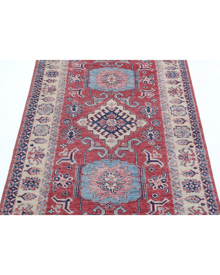 Kazak 3' 4" X 5' 0" Hand Knotted Wool Rug 3' 4" X 5' 0" (101 X 152) / Red / Wool