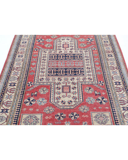 Kazak 4' 8" X 6' 9" Hand Knotted Wool Rug 4' 8" X 6' 9" (142 X 206) / Red / Wool