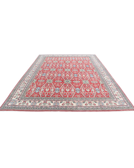 Kazak 8' 10" X 11' 7" Hand Knotted Wool Rug 8' 10" X 11' 7" (269 X 353) / Red / Wool