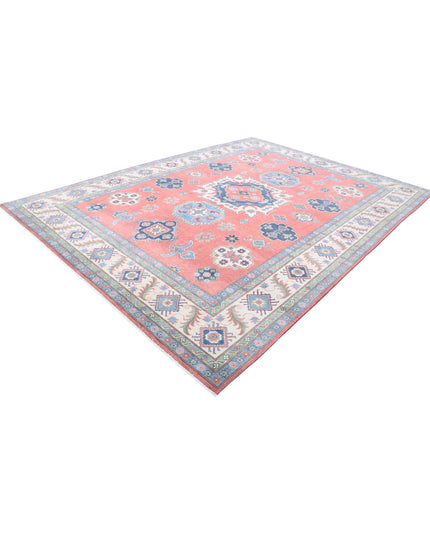 Kazak 9' 2" X 12' 5" Hand Knotted Wool Rug 9' 2" X 12' 5" (280 X 379) / Pink / Wool