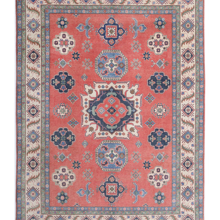 Kazak 9' 2" X 12' 5" Hand Knotted Wool Rug 9' 2" X 12' 5" (280 X 379) / Pink / Wool