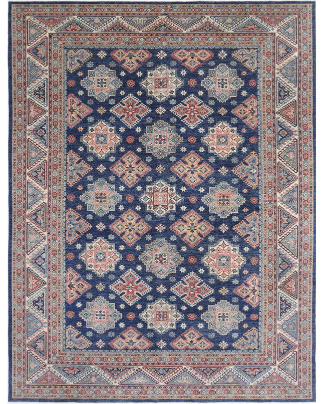 Kazak 11' 10" X 15' 4" Hand Knotted Wool Rug 11' 10" X 15' 4" (361 X 467) / Blue / Wool