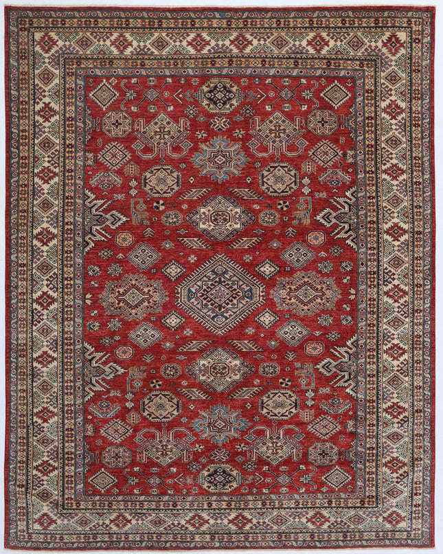 Kazak 7' 10" X 9' 9" Hand Knotted Wool Rug 7' 10" X 9' 9" (239 X 297) / Red / Wool