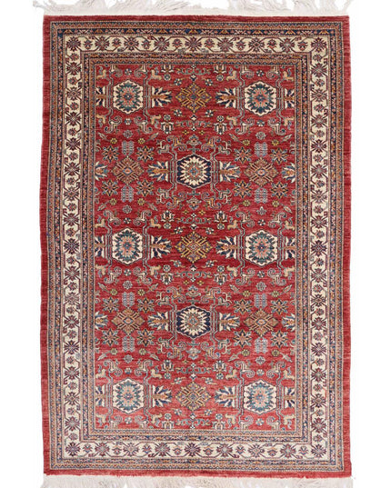 Kazak 5' 10" X 9' 1" Hand Knotted Wool Rug 5' 10" X 9' 1" (178 X 277) / Red / Wool