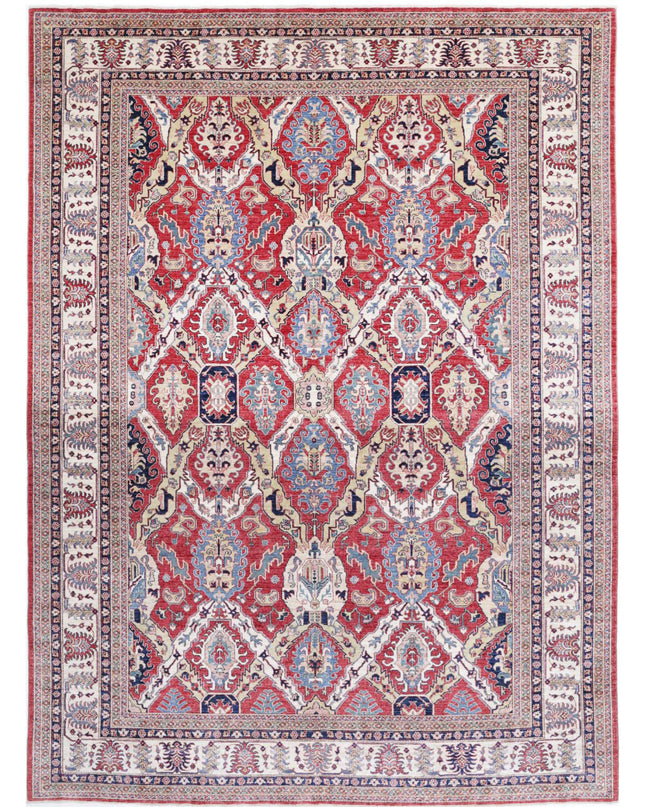 Kazak 9' 11" X 13' 6" Hand Knotted Wool Rug 9' 11" X 13' 6" (302 X 411) / Red / Wool