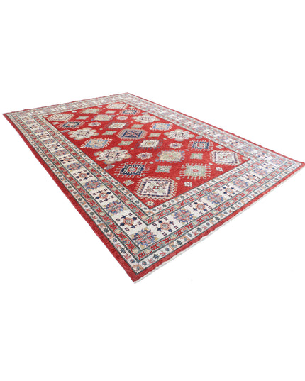 Kazak 8' 10" X 12' 10" Hand Knotted Wool Rug 8' 10" X 12' 10" (269 X 391) / Red / Wool