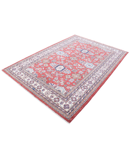 Kazak 5' 8" X 8' 3" Hand Knotted Wool Rug 5' 8" X 8' 3" (173 X 251) / Red / Wool